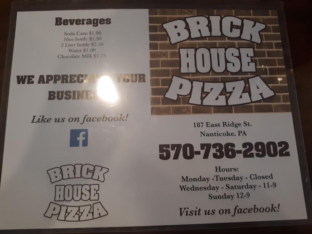 Brick House Pizza Menu image 2